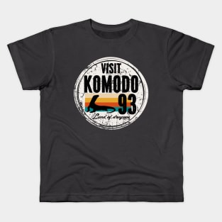 Visit Komodo retro travel Kids T-Shirt